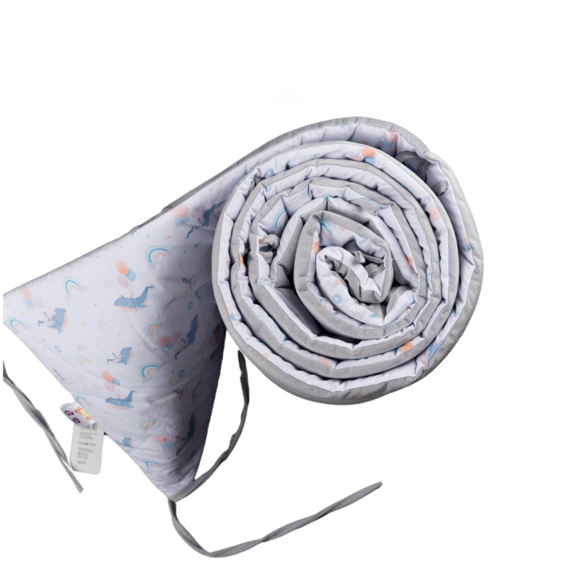 Crib Liner 360cm XKKO LUX - Sky Whale