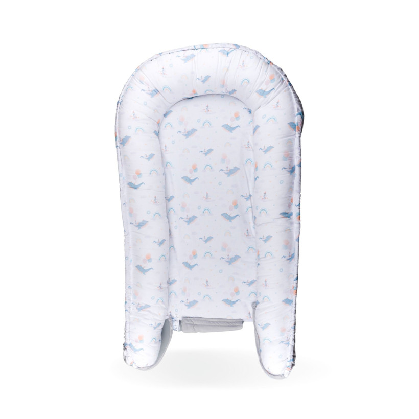 Double-sided Baby Nest XKKO LUX - Sky Whale